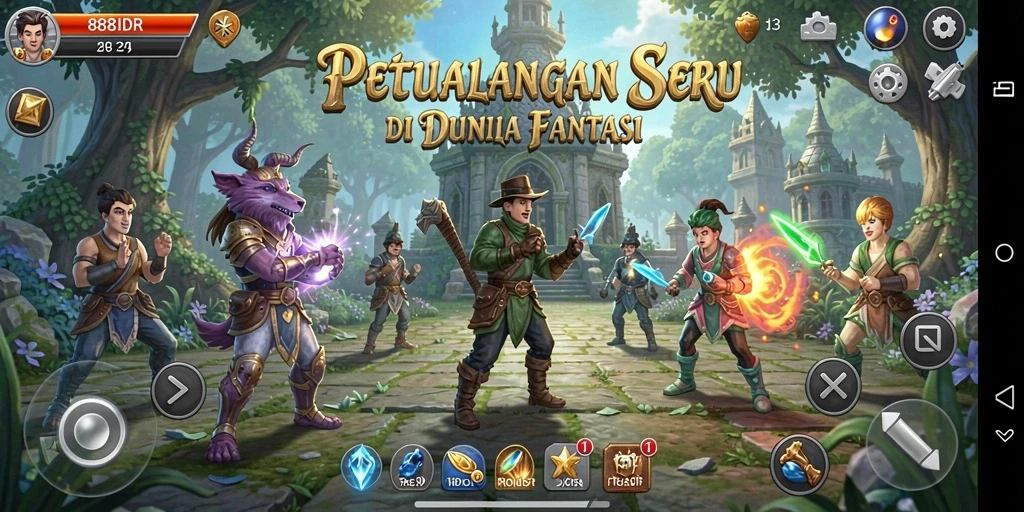 Tampilan gameplay petualangan yang menarik dan mendebarkan di 888IDR.