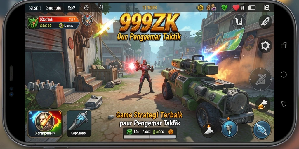 Screenshot gameplay 999ZK yang menunjukkan strategi pertempuran.
