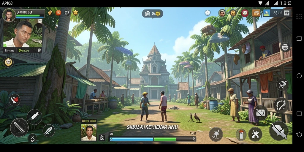 Screenshot gameplay <strong>API88</strong> yang menunjukkan interaksi sosial karakter.