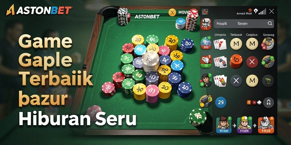 Tampilan gameplay Gaple yang seru dan kompetitif di ASTONBET.