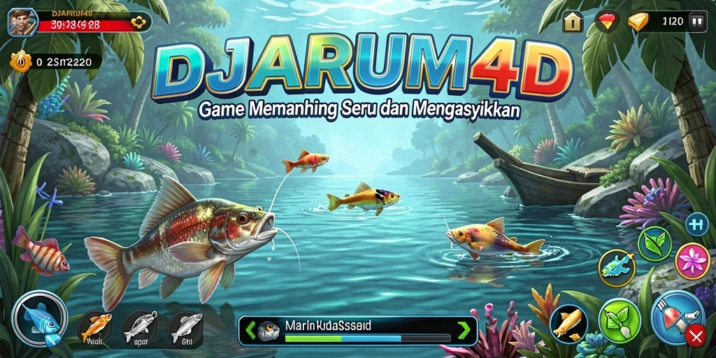 Screenshot DJARUM4D menampilkan gameplay memancing yang seru dan realistis.