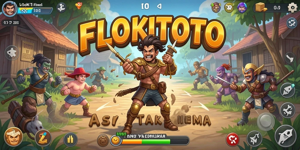 Tampilan epic dari gameplay aksi FLOKITOTO yang mendebarkan.