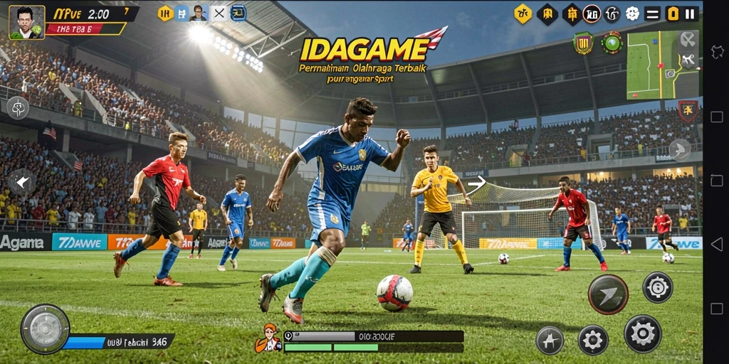 Tampilan permainan olahraga yang menarik dan mendebarkan di IDAGAME.
