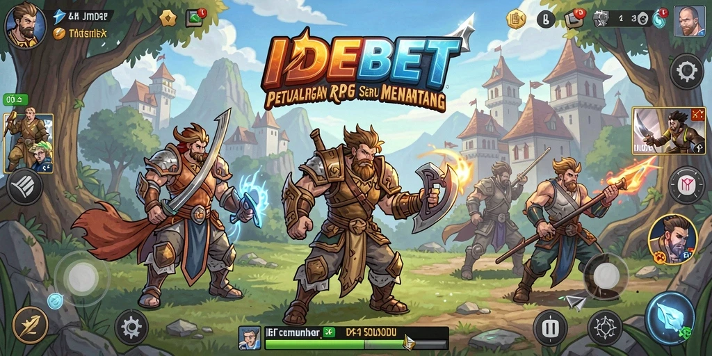 Screenshot gameplay <strong>IDEBET</strong> menunjukkan pertarungan seru dan karakter yang menawan.