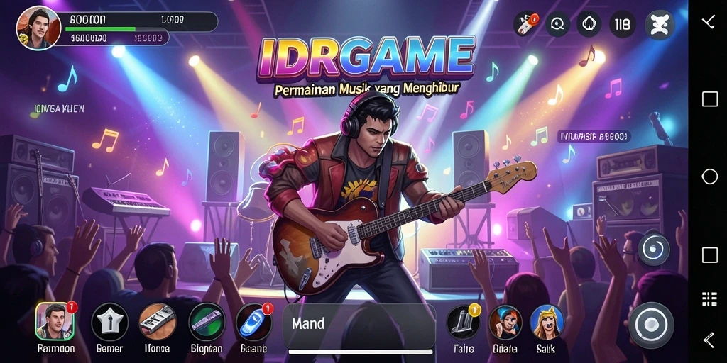 Screenshot dari gameplay IDRGAME yang menampilkan ritme dan musikalitas.