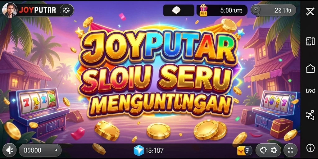 Tampilan gameplay JOYPUTAR yang penuh warna dan menarik.