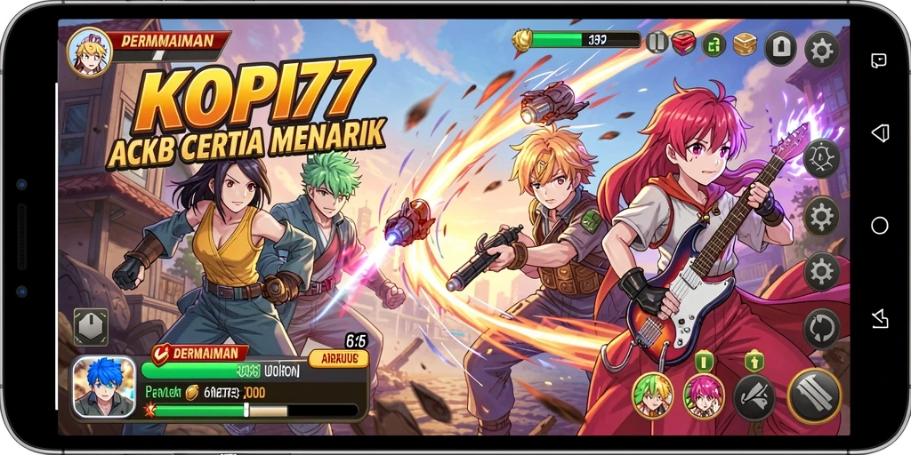 Gameplay seru di KOPI77 dengan karakter Anime menawan.