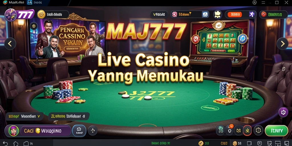 Tampilan menarik gameplay Live Casino MAJ777 dengan dealer profesional.
