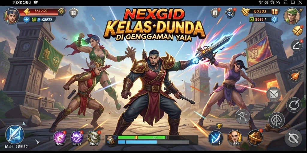 Tangkapan layar menunjukkan pertarungan epik dalam NEXGID.