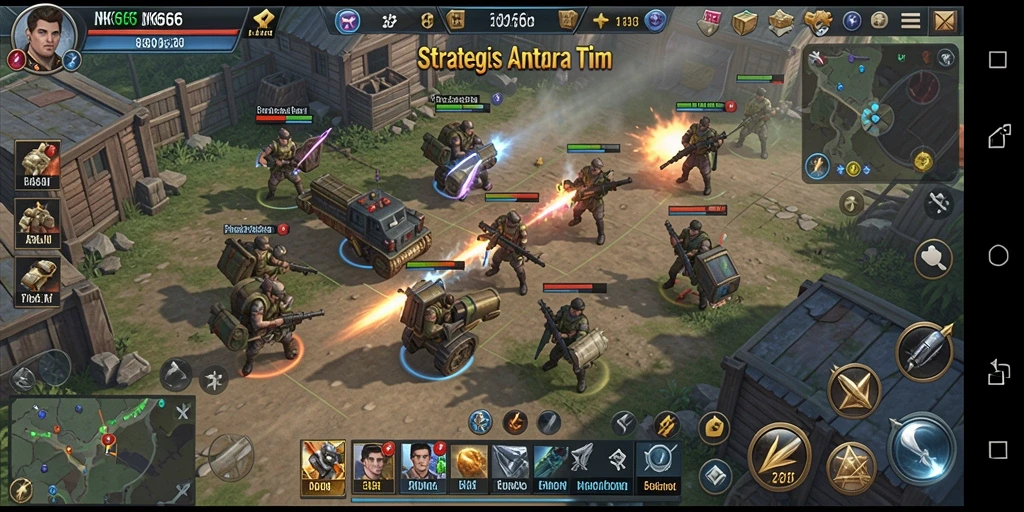Screenshot gameplay NK666 menunjukkan aksi tembak-menembak yang mendebarkan.