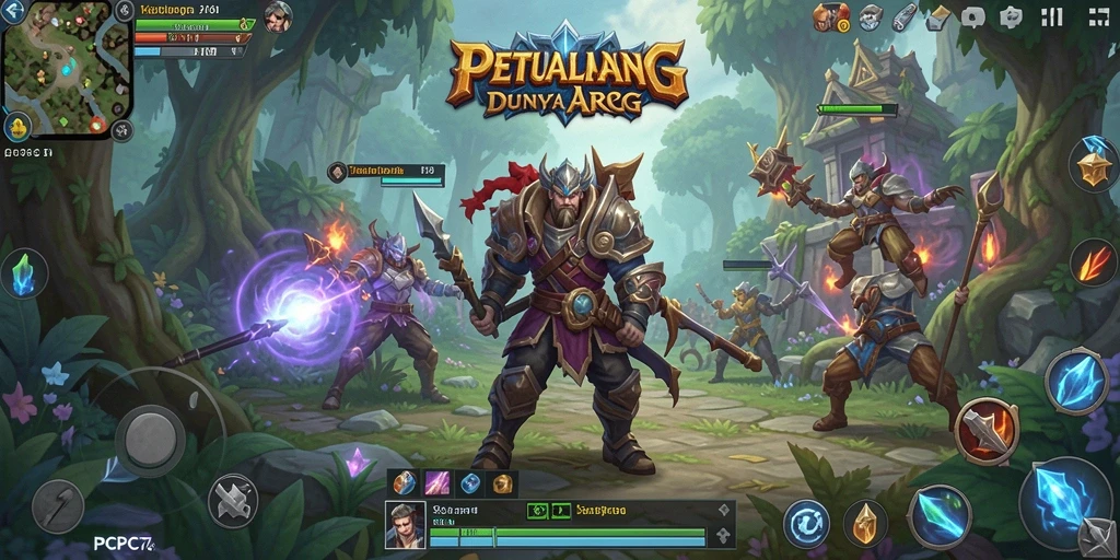 Tampilan permainan ARPG yang mendalam dan penuh aksi.