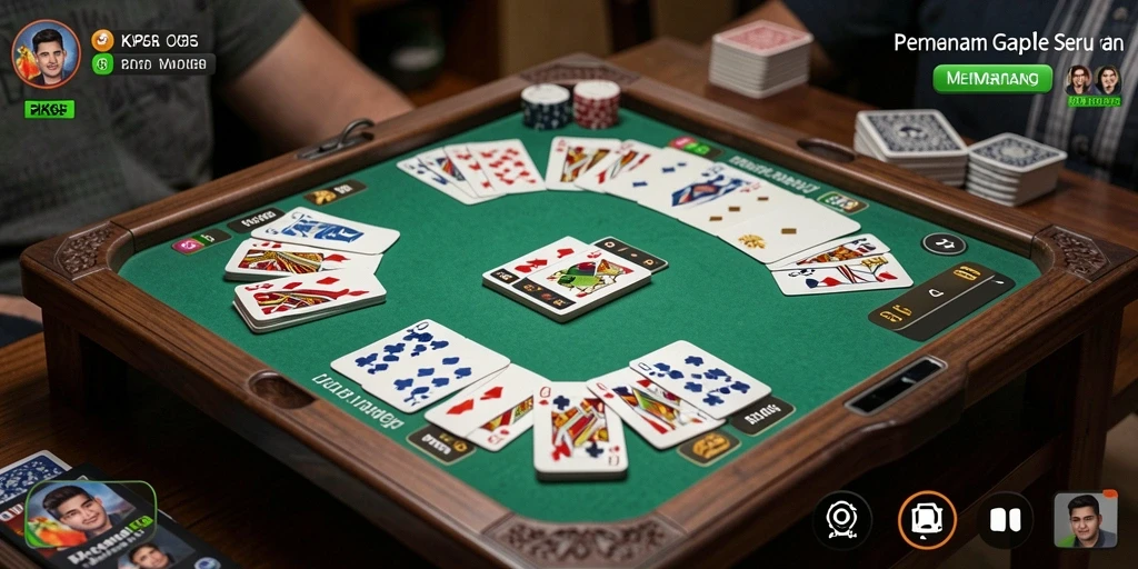 Tampilan gameplay Gaple PK95 yang seru dan menarik.