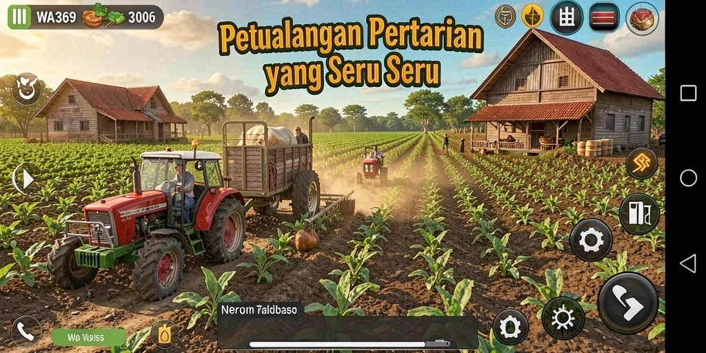 Tampilan gameplay seru saat bertani dalam WA369.