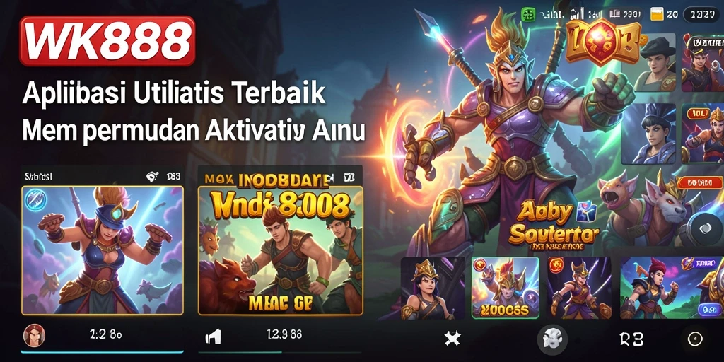 Tampilan utama WK888 dengan berbagai fitur utilitas yang mempermudah pengelolaan tugas.