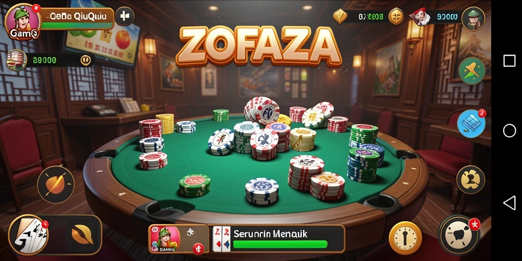 Tampilan gameplay ZOFAZA yang menarik dan interaktif.