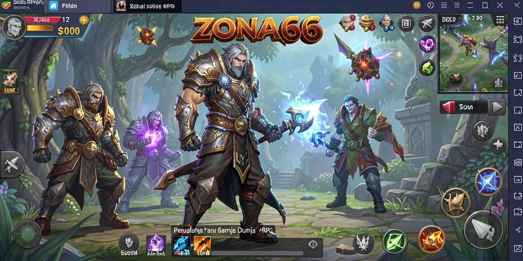 Gameplay seru ZONA66 dalam misi epik ARPG.